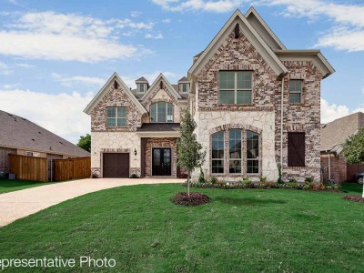 Upgrade Elevation E (Optional: Stone, Double Front Door, Wood Veneer Garage Doors) Design #4880