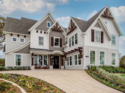 Upgrade Elevation VC (Optional: Stone, Cedar Details, Metal Roofing)